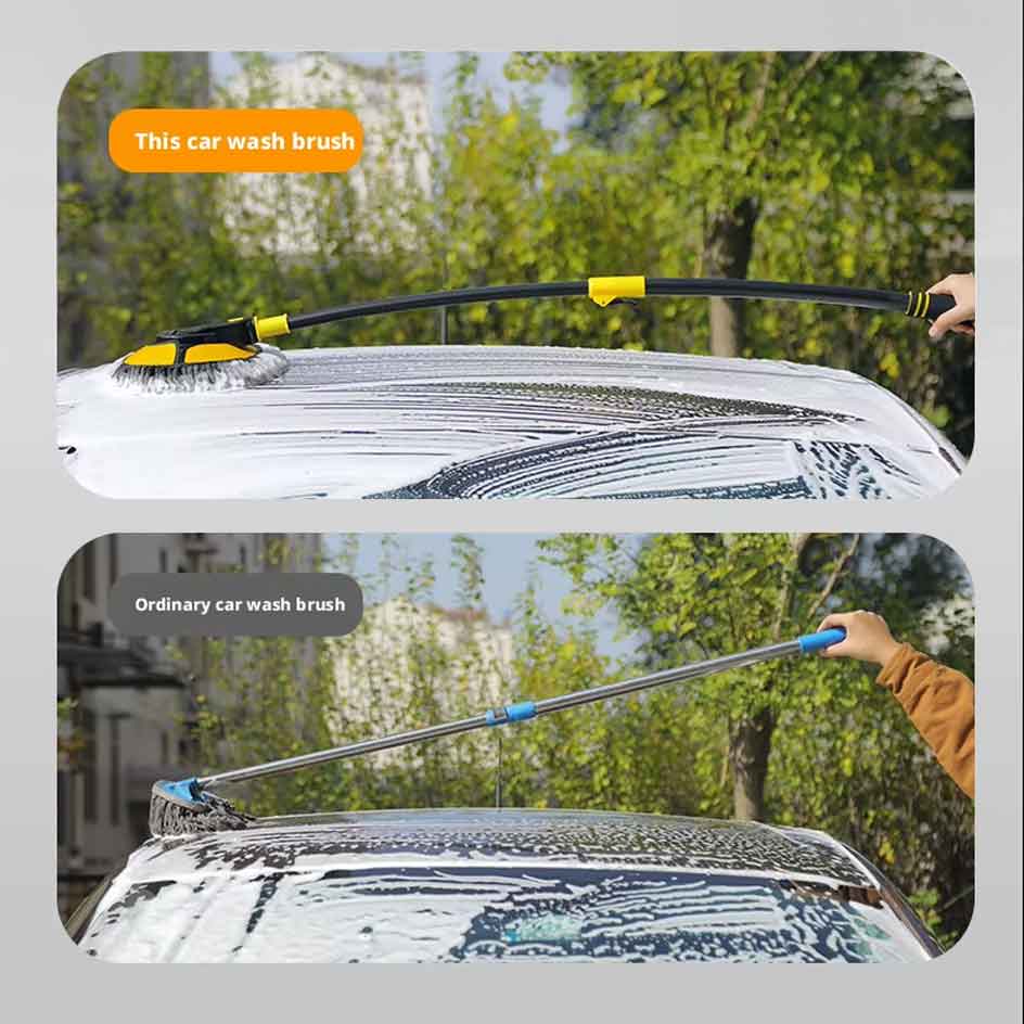 Curved Car Cleaning Brush With Telescopic Handle