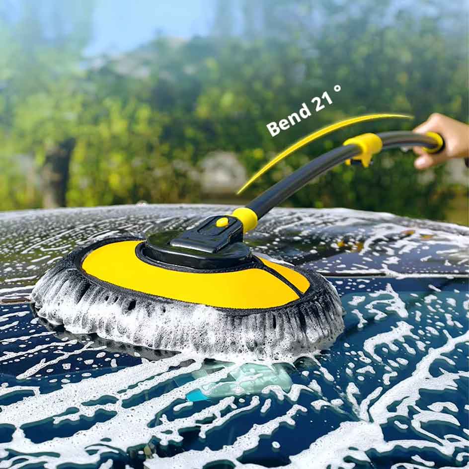 Curved Car Cleaning Brush With Telescopic Handle