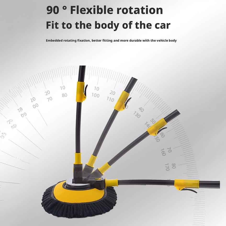 Curved Car Cleaning Brush With Telescopic Handle