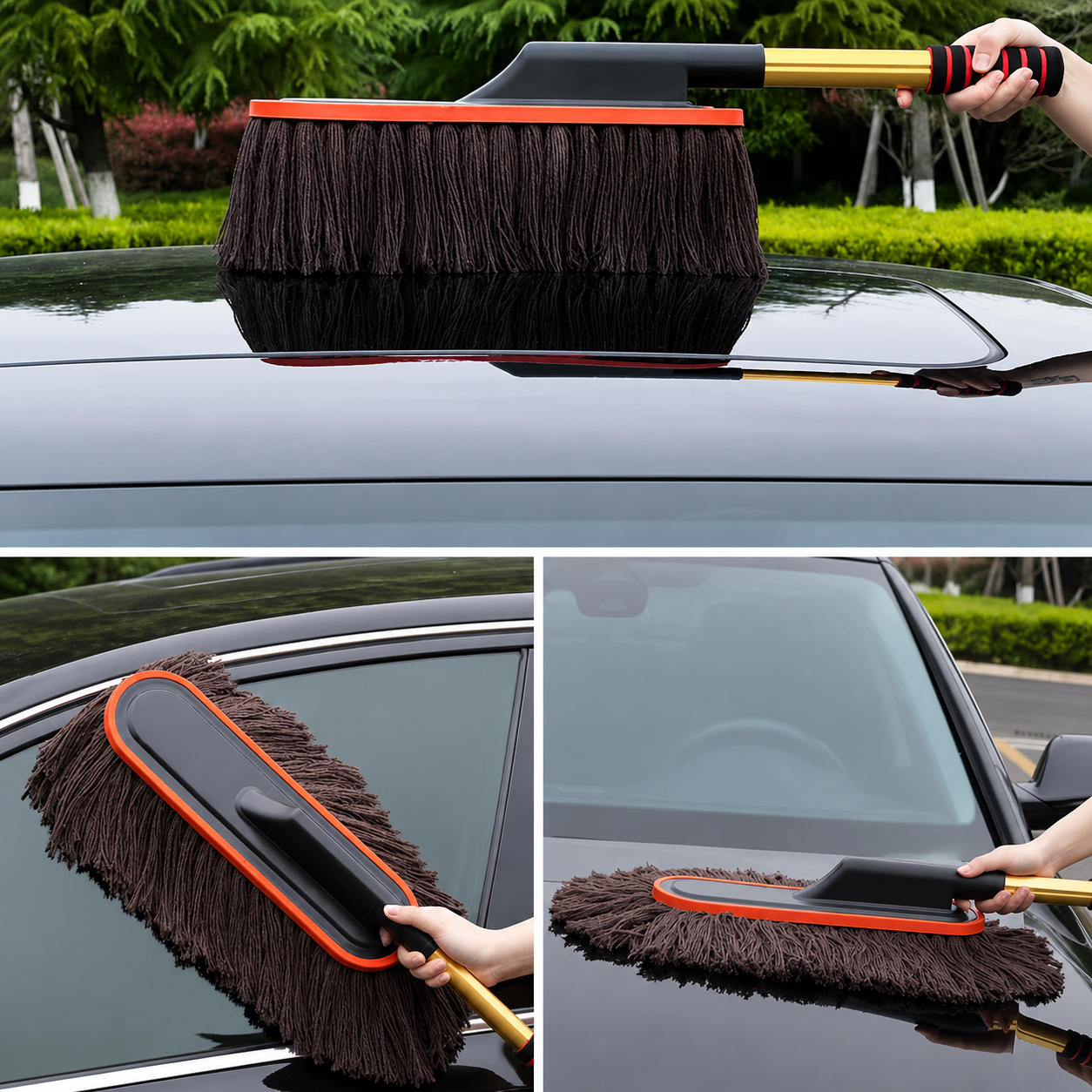 Car Dust Duster, Car Cleaning Tool, Car Washing Tool, Full Set of Supplies, Dust Sweeper, Car Snow Removal Wax Trailer Brush